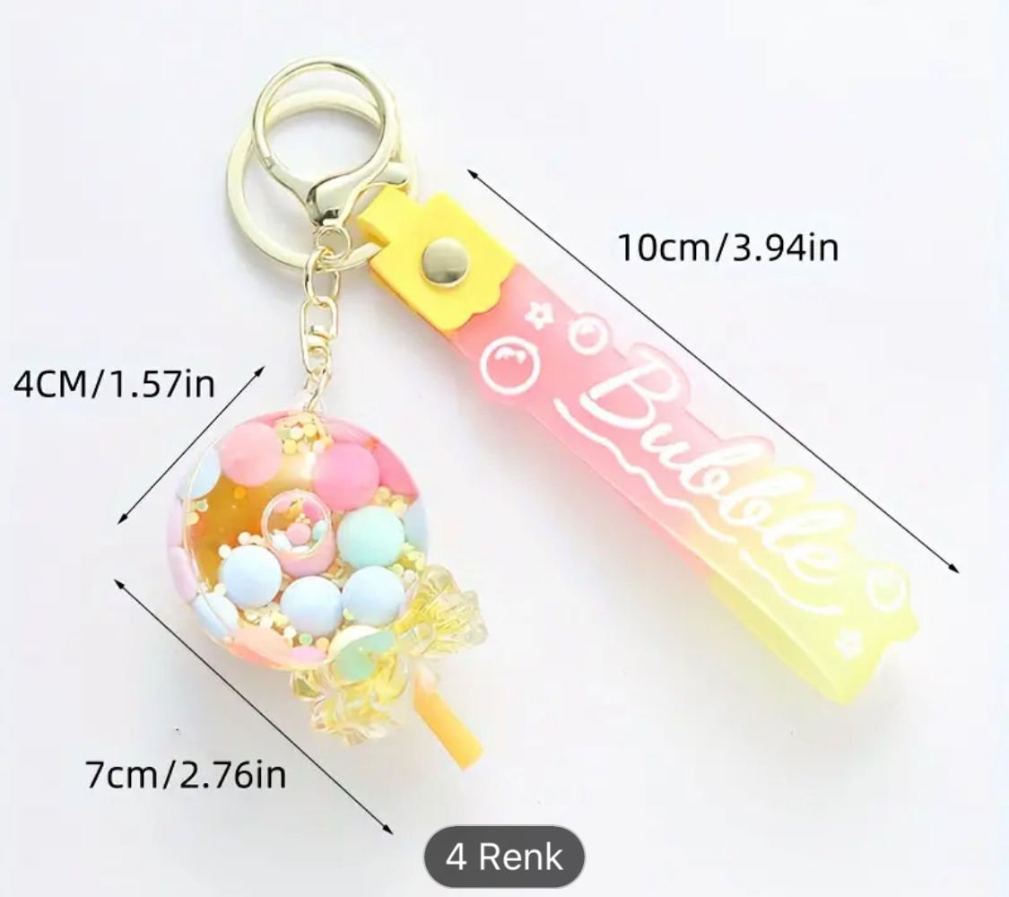 Toptan 12 adet Sulu Anahtarlık - Sevgililer Günü, Parti, Festival için Sevimli ve Şık Hediye